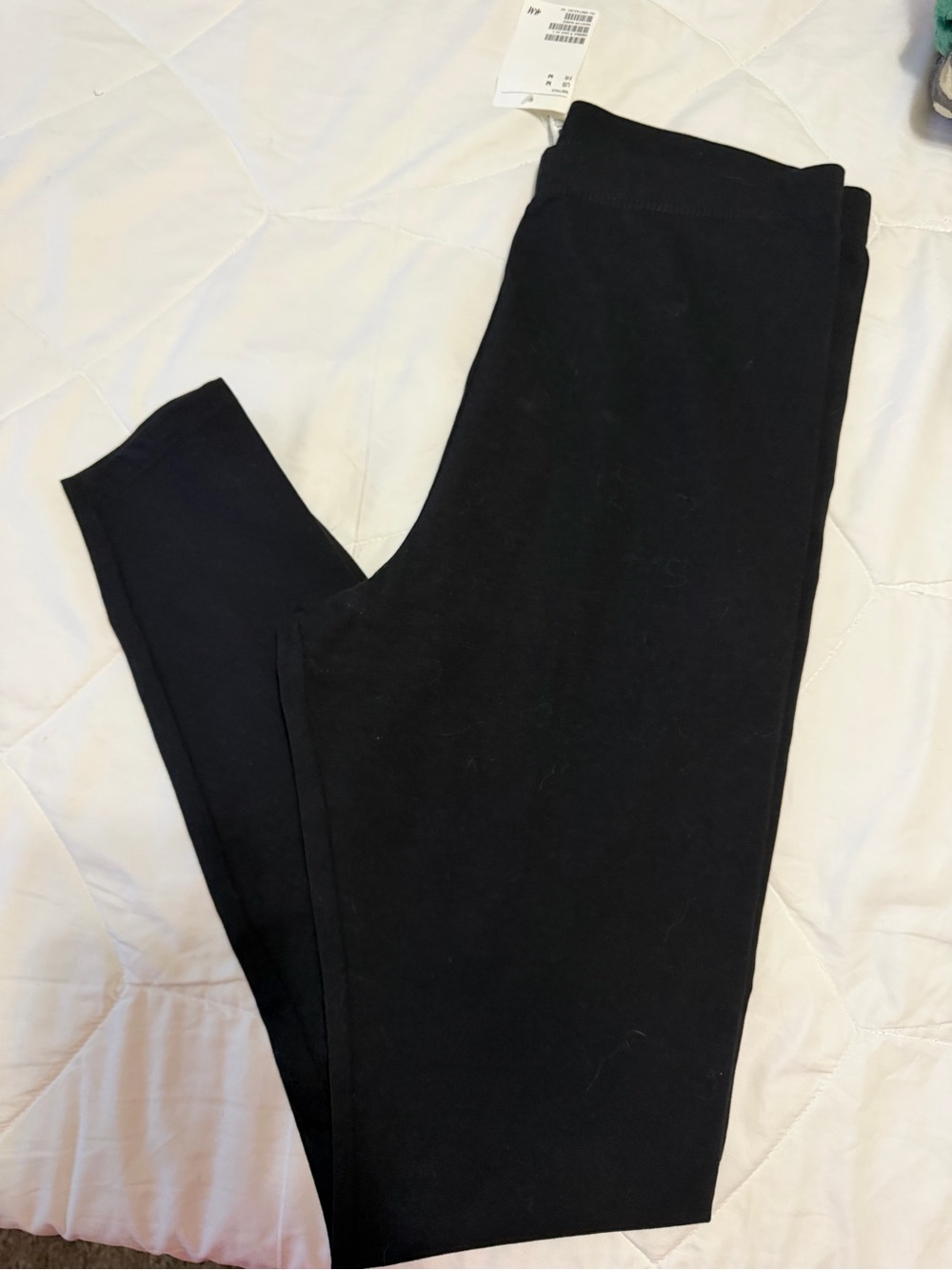 H&M Black High-Waist Stretch Leggings